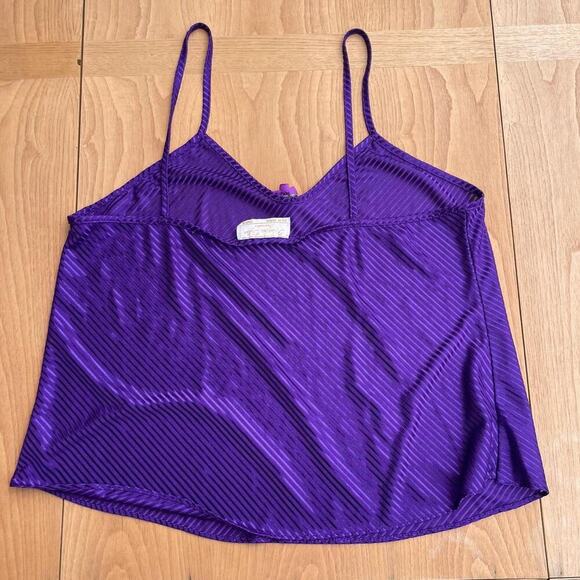 Vintage‎ Kristine Tyler Women’s M Sleep Tank Top Purple Flower Comfort Retro - Picture 4 of 7